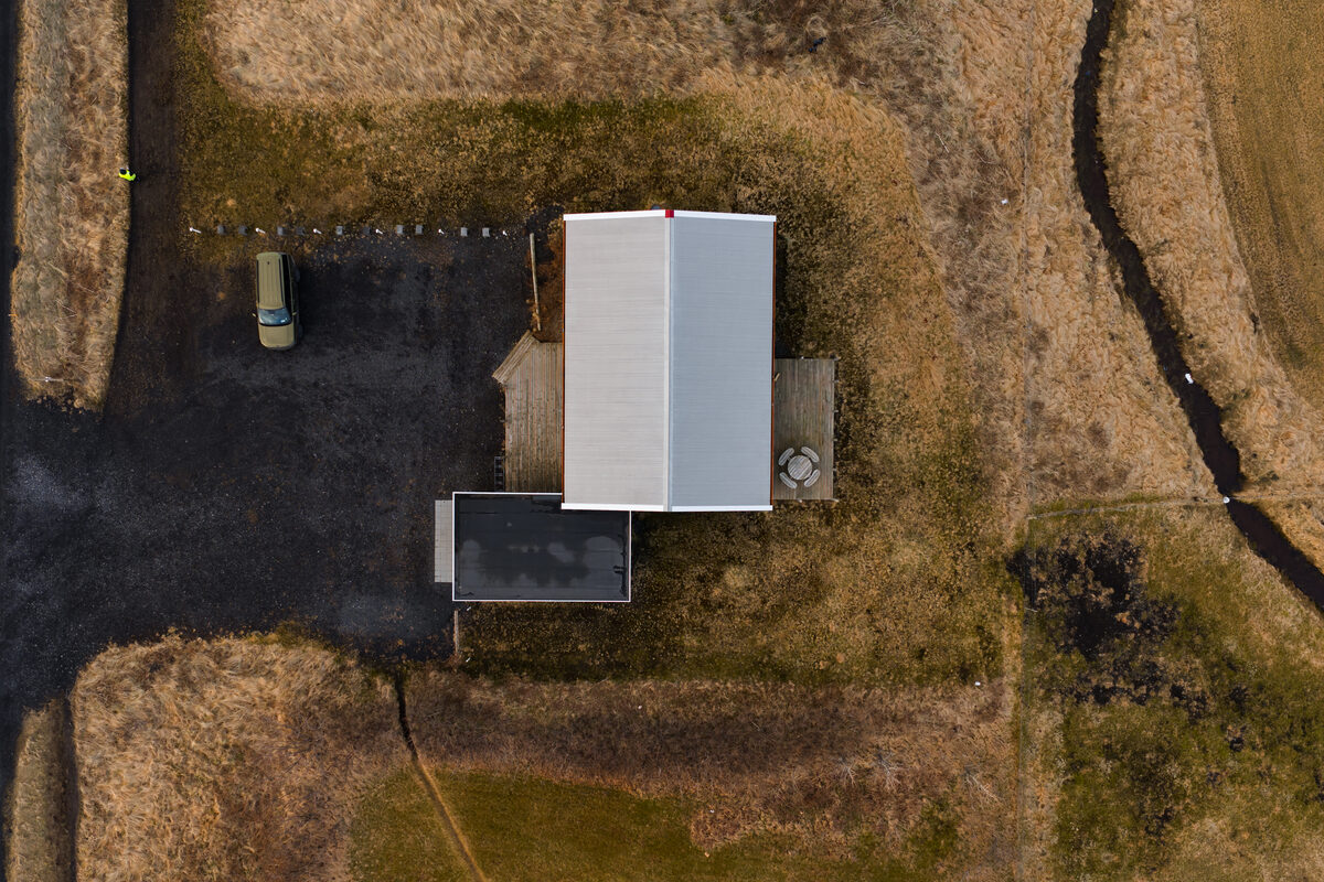 Aerial view of building